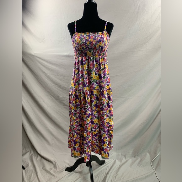 Boho Floral Print Ruffle Hem Cami Dress - Picture 6 of 7